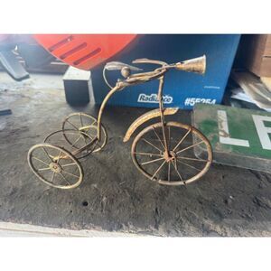 vintage metal tricycle plant holder